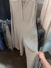 Load image into Gallery viewer, Romper: Black and Cream Stripes
