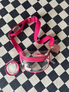 Clear bag: Pink Crossbody
