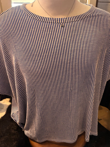 Top: Soft and comfy BLACK striped top
