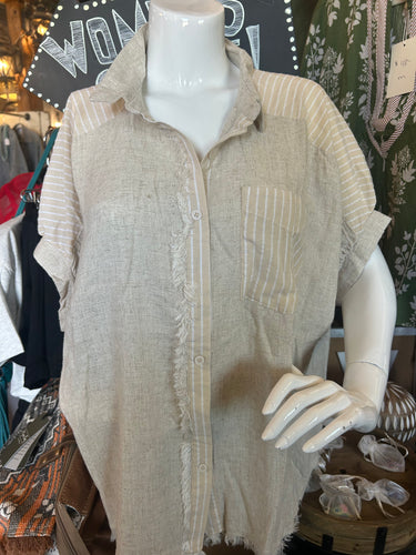 Top: Oversized Oatmeal Top