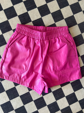 Shorts: Radiant Pink Pleather