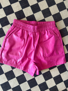 Shorts: Radiant Pink Pleather
