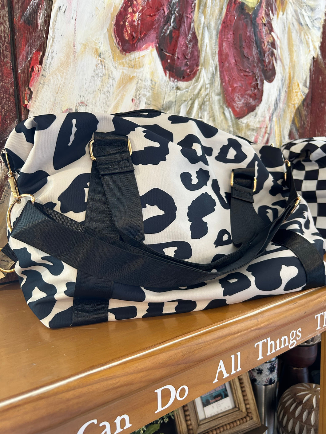 Bag: Leopard travel bag