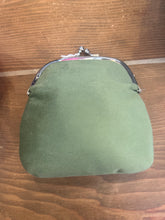 Load image into Gallery viewer, Green Floral Coin Bag