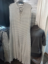 Load image into Gallery viewer, Romper: Black and Cream Stripes