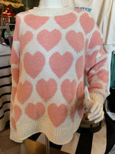Load image into Gallery viewer, Sweater: Hearts with Pearls