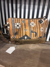 Load image into Gallery viewer, Orange/Gray Wristlet travel bag