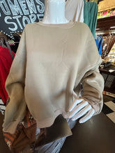 Load image into Gallery viewer, Top: Tan Oversized a bit Sweatshirt