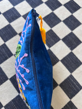 Load image into Gallery viewer, Makeup Bag: Blue floral
