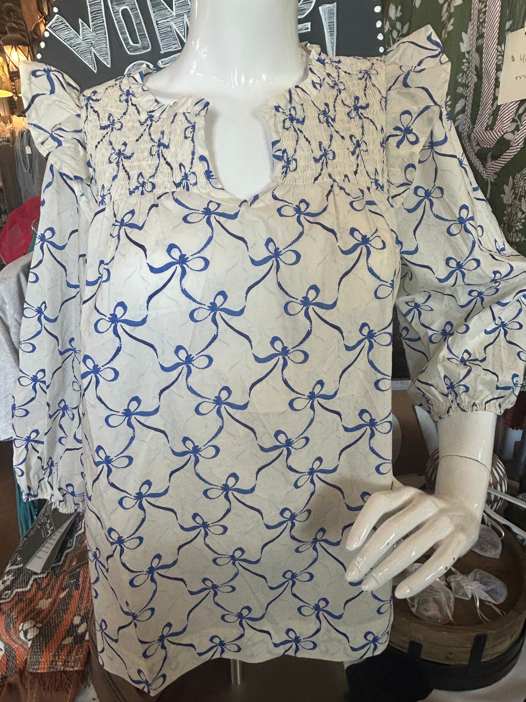 Top: Blue Bows