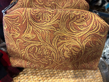 Load image into Gallery viewer, Makeup Bag: Tooled fabric