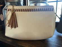 Load image into Gallery viewer, Makeup Bag: Cream and tan