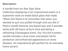 Load image into Gallery viewer, Candle: You did it