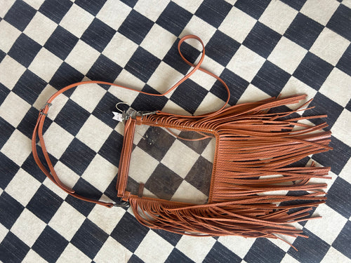 Clear Bag: Fringed Brown