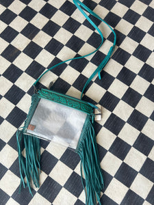 Clear bag: Fringed Turquoise