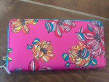 Load image into Gallery viewer, Large Pink Floral Wallet