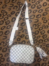 Load image into Gallery viewer, Cream Checkered Crossbody