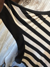 Load image into Gallery viewer, Top: Black /Cream Striped