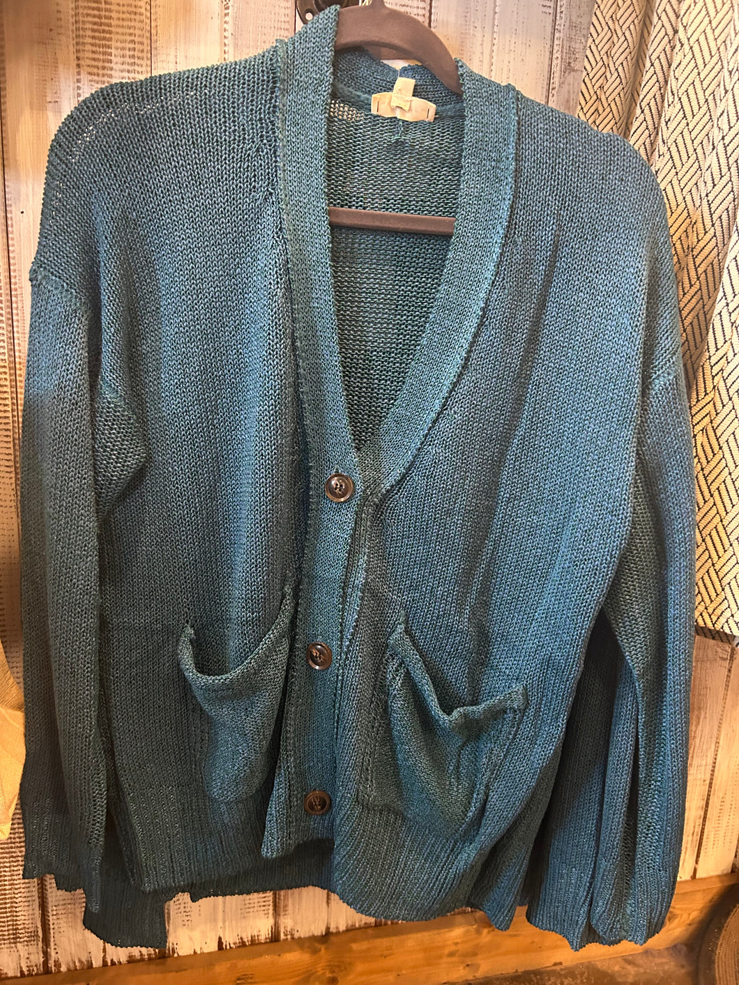 Sweater Cardigan:Teal