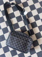 Load image into Gallery viewer, Blk/Gray Checkered Crossbody