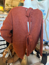 Load image into Gallery viewer, Sweater: Rust tie on back