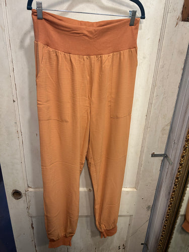 Pants: Salmon Orange Joggers