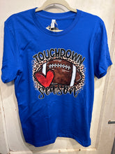 Load image into Gallery viewer, T-Shirt: Blue Touchdown tee